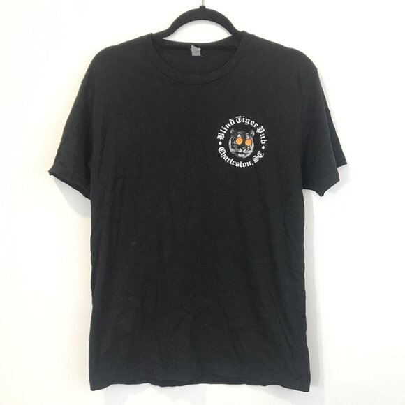 Vintage Next Level Blind Tiger Pub Charleston SC Black Graphic T-Shirt Size M - Picture 2 of 6
